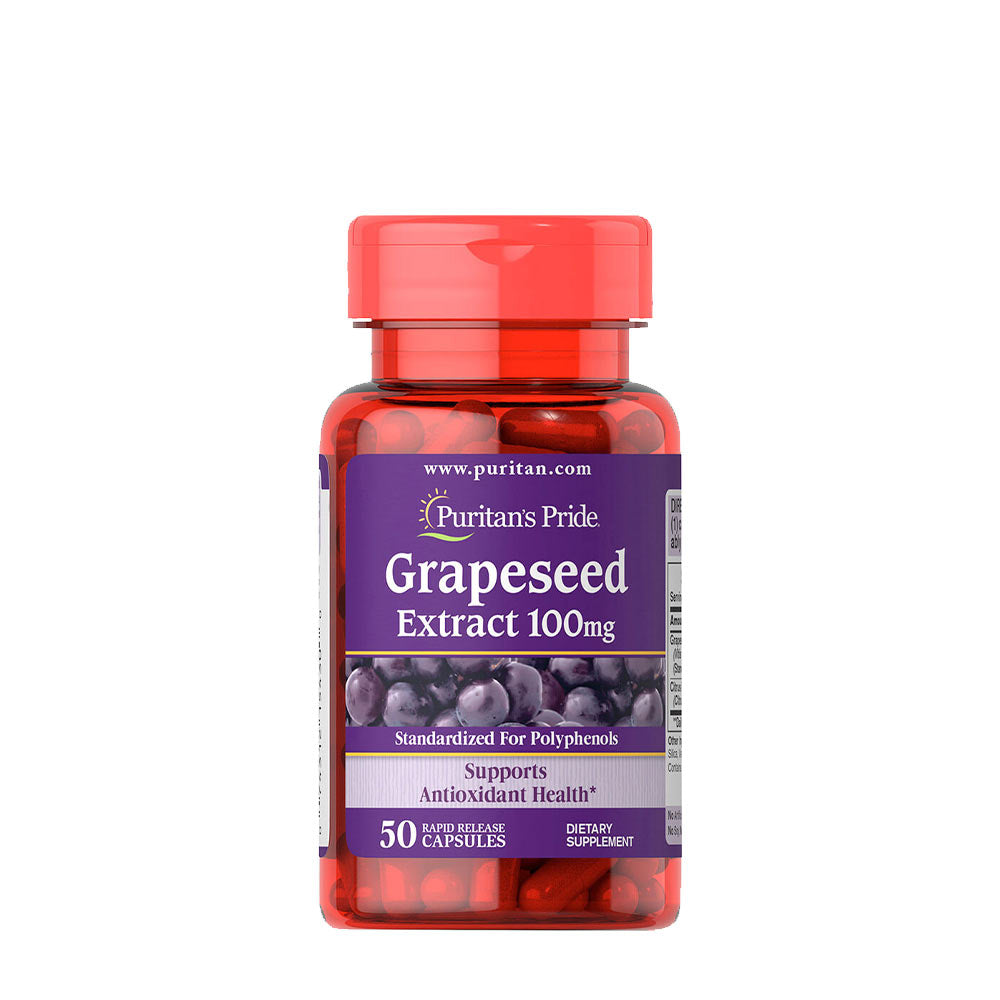 Puritan's Pride Grapeseed Extract baksida näringsfakta