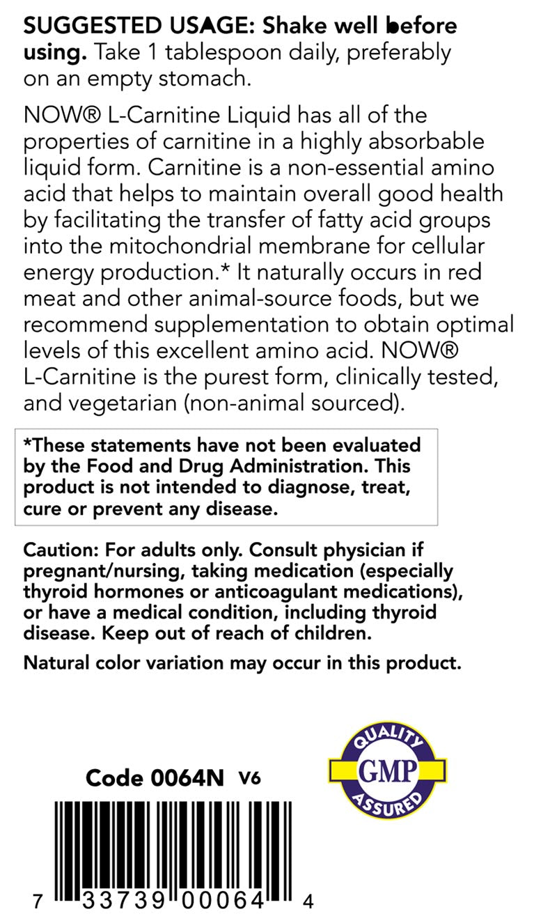 NOW Foods - Liquid L-Carnitine
