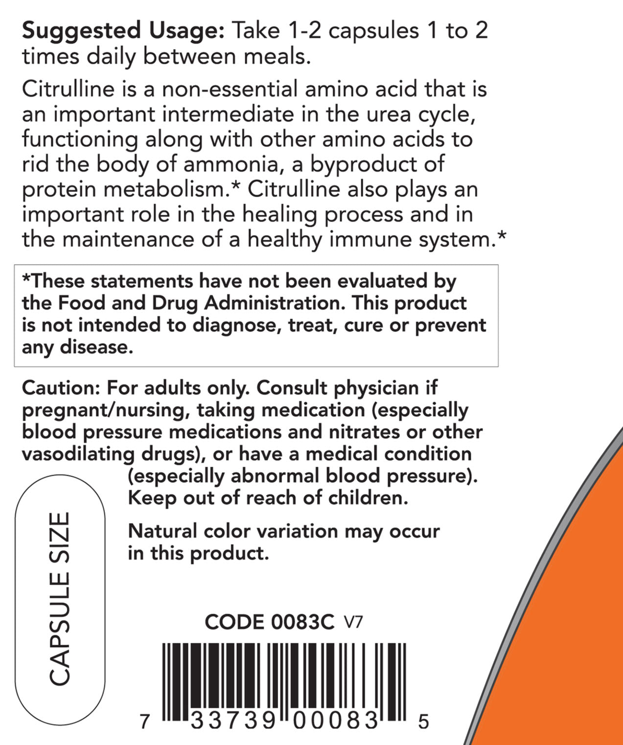NOW Foods - L-Citrulline - 750mg - 90 Vcaps