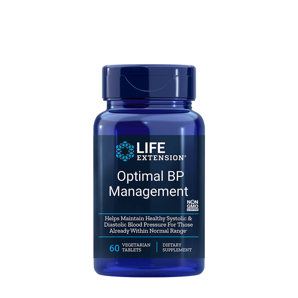Life Extension Optimal Bp Management baksida näringsfakta