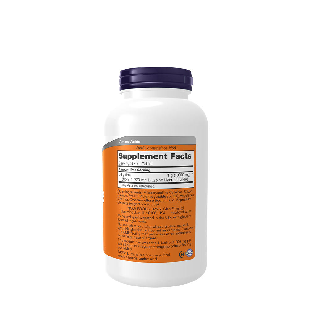 NOW Foods L-Lysine 1000mg ingredienser lista