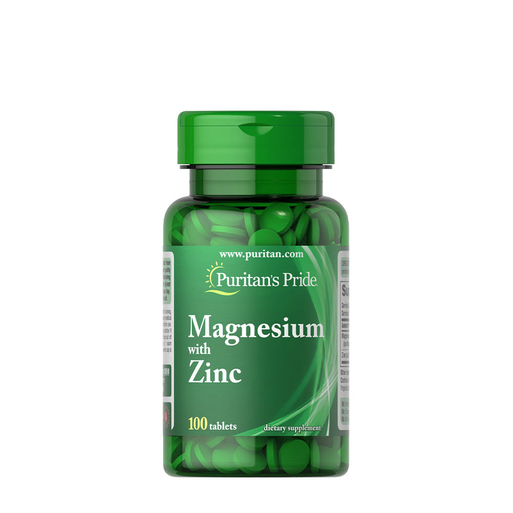 Puritan's Pride - Magnesium With Zinc - 100 Tabs