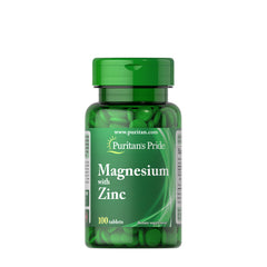 Puritan's Pride - Magnesium With Zinc - 100 Tabs