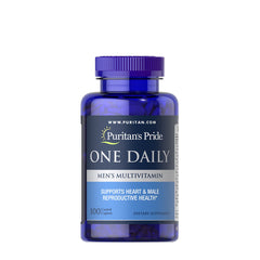 Puritan's Pride One Daily Men's Multivitamin öppen förpackning kapslar