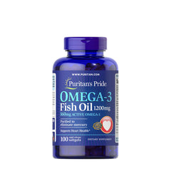 Puritan's Pride Omega-3 Fish Oil baksida näringsfakta