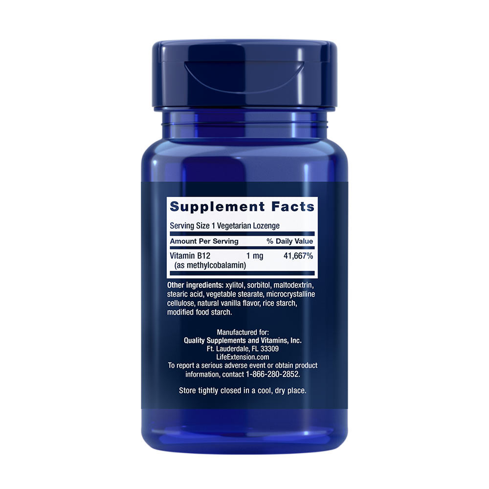 Life Extension - Vitamin B12 Methylcobalamin 1mg - 60 Lozenges