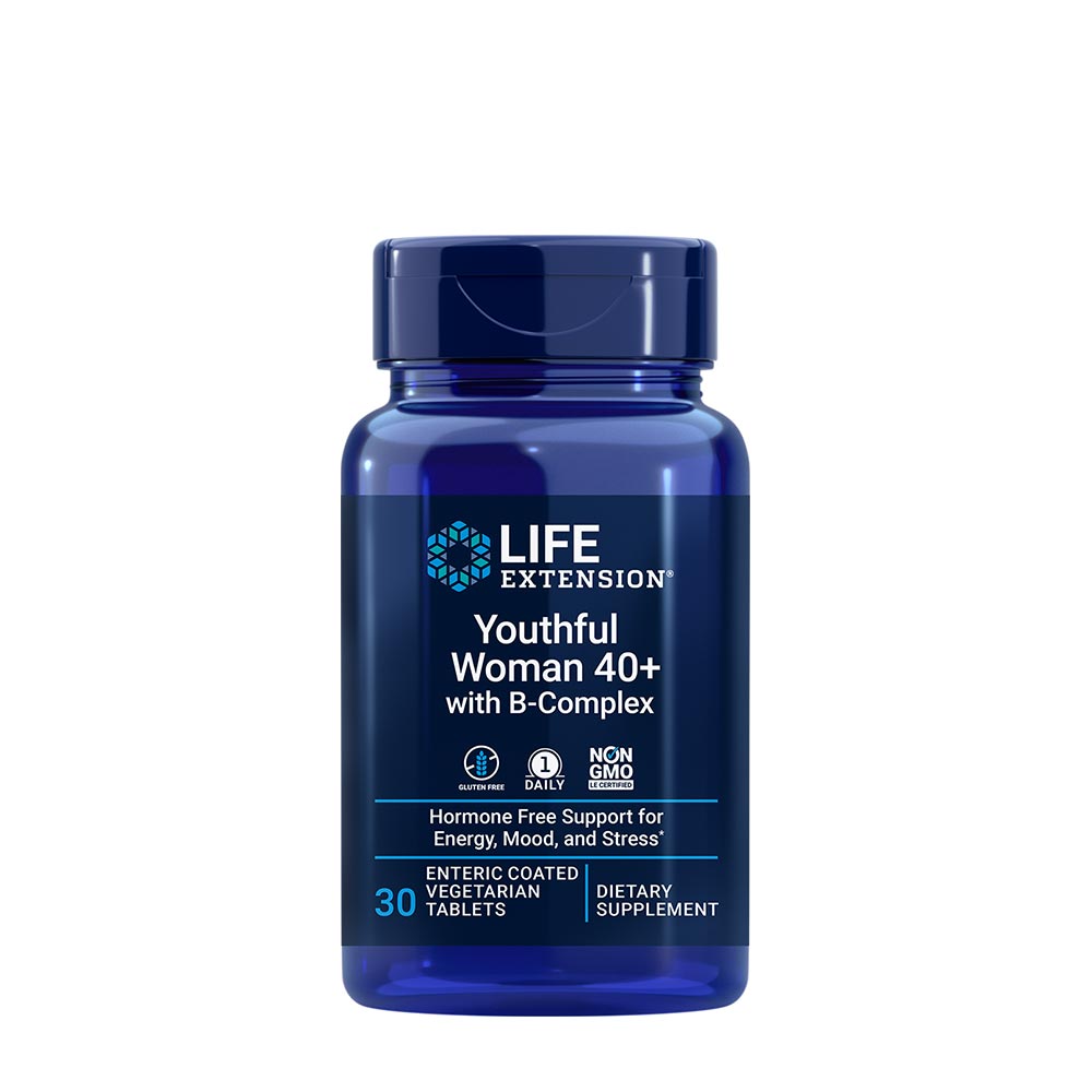 Life Extension Youthful Woman 40+ ingredienser etikett