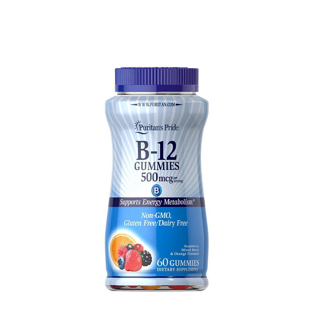 Puritan's Pride Vitamin B-12 Gummies baksida