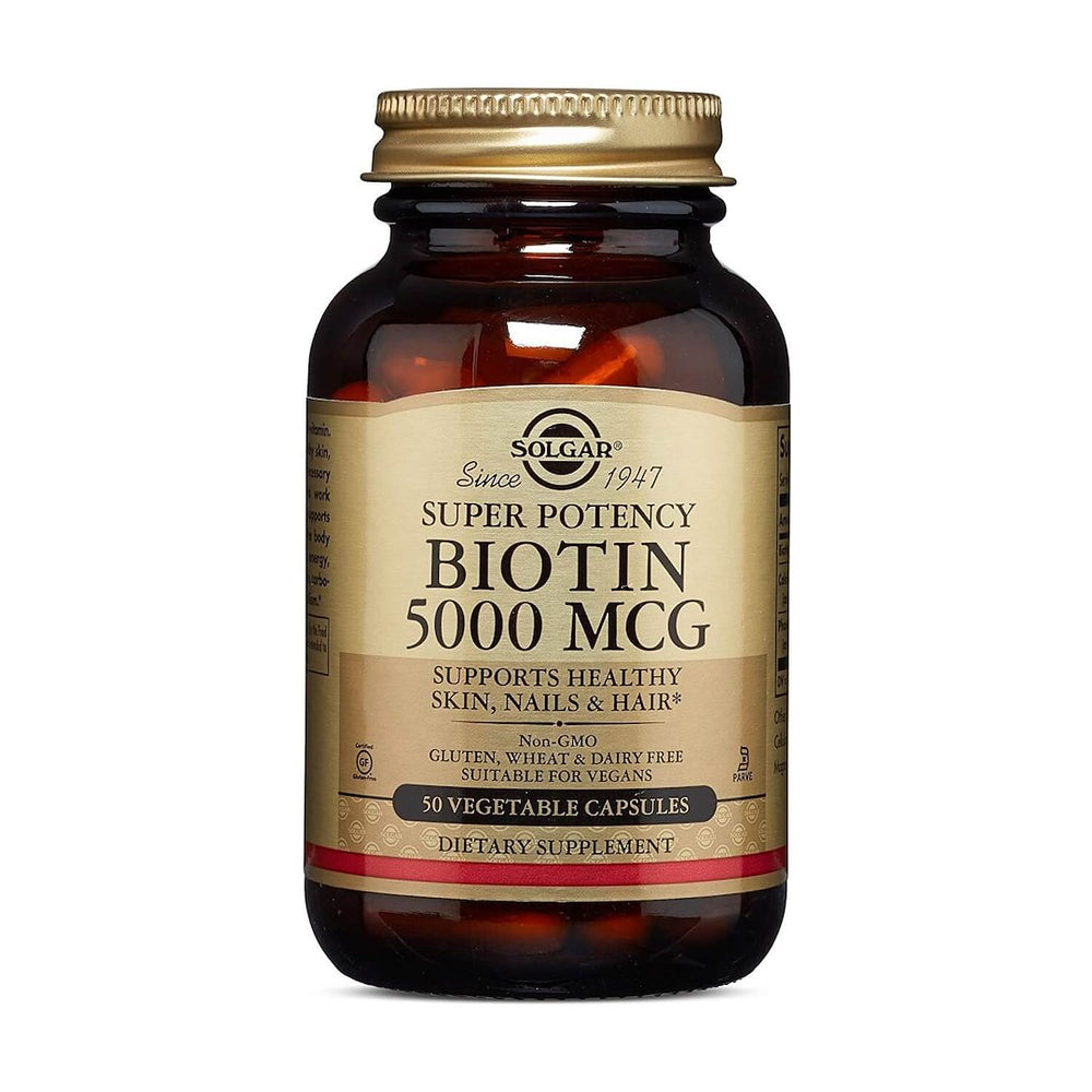 Solgar Biotin – B7-vitamin framsida