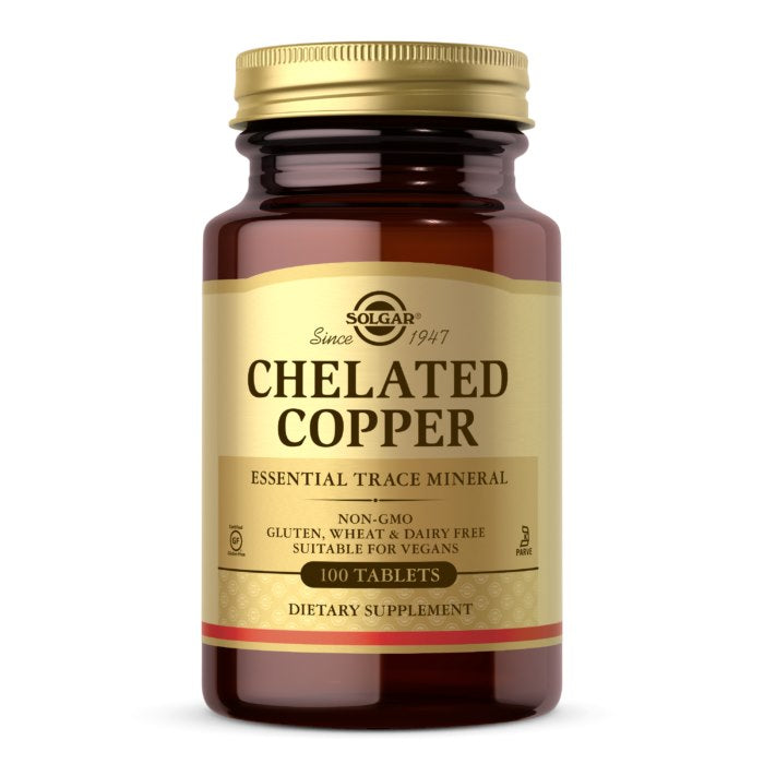 Solgar Chelated Copper 100 Tabs framsida