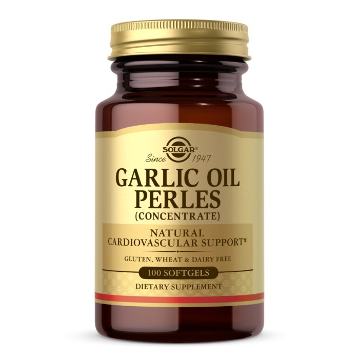 Solgar Garlic Oil Perles baksida