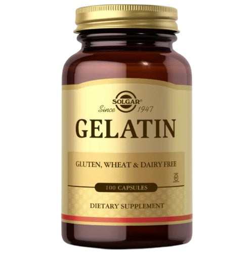 Solgar Gelatin baksida med näringsfakta
