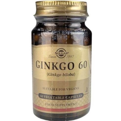 Ginkgo Biloba – baksida med näringsinformation