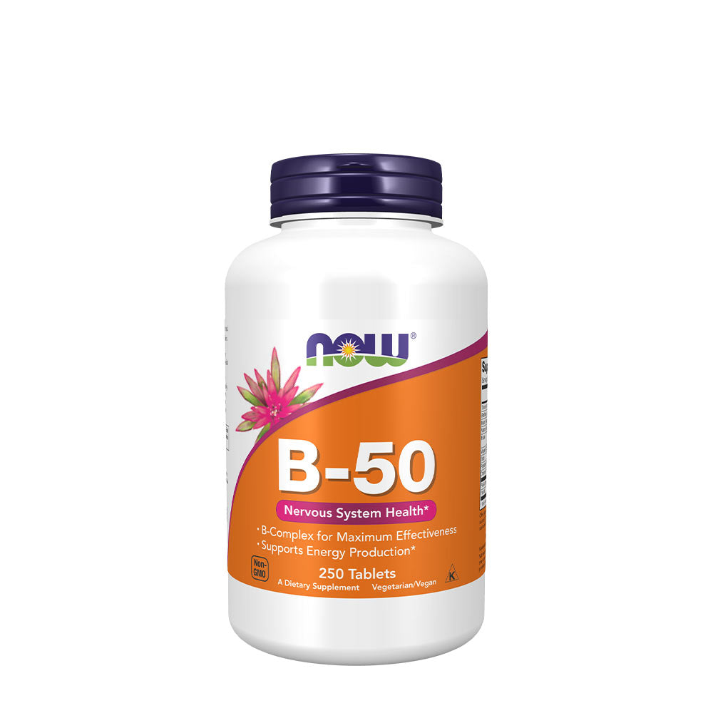Vitamin B 50 baksida med näringsinformation
