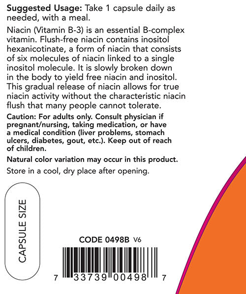 Flush-Free Niacin 500 mg ingredienser lista
