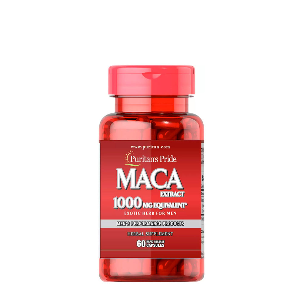 Puritan's Pride Maca 1000mg ingredienser etikett