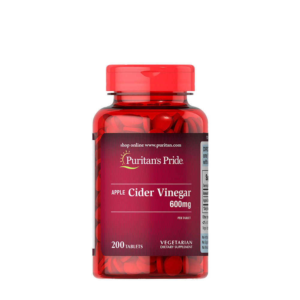 Puritan's Pride Apple Cider Vinegar produktflaska detalj