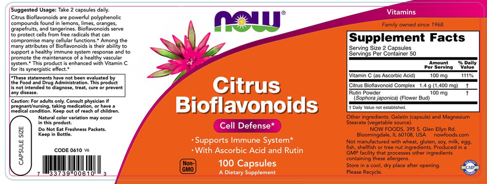 Citrus Bioflavonoids baksida näringsfakta