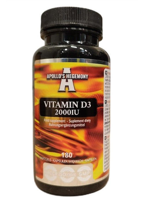 Apollo'S Hegemony - Vitamin D3 2000IU - 180 Sgels