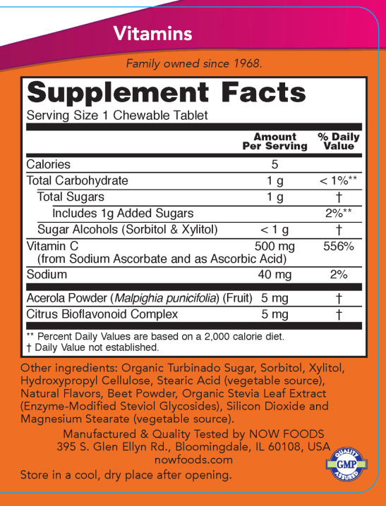 NOW Foods - Vitamin C 500 Gummies
