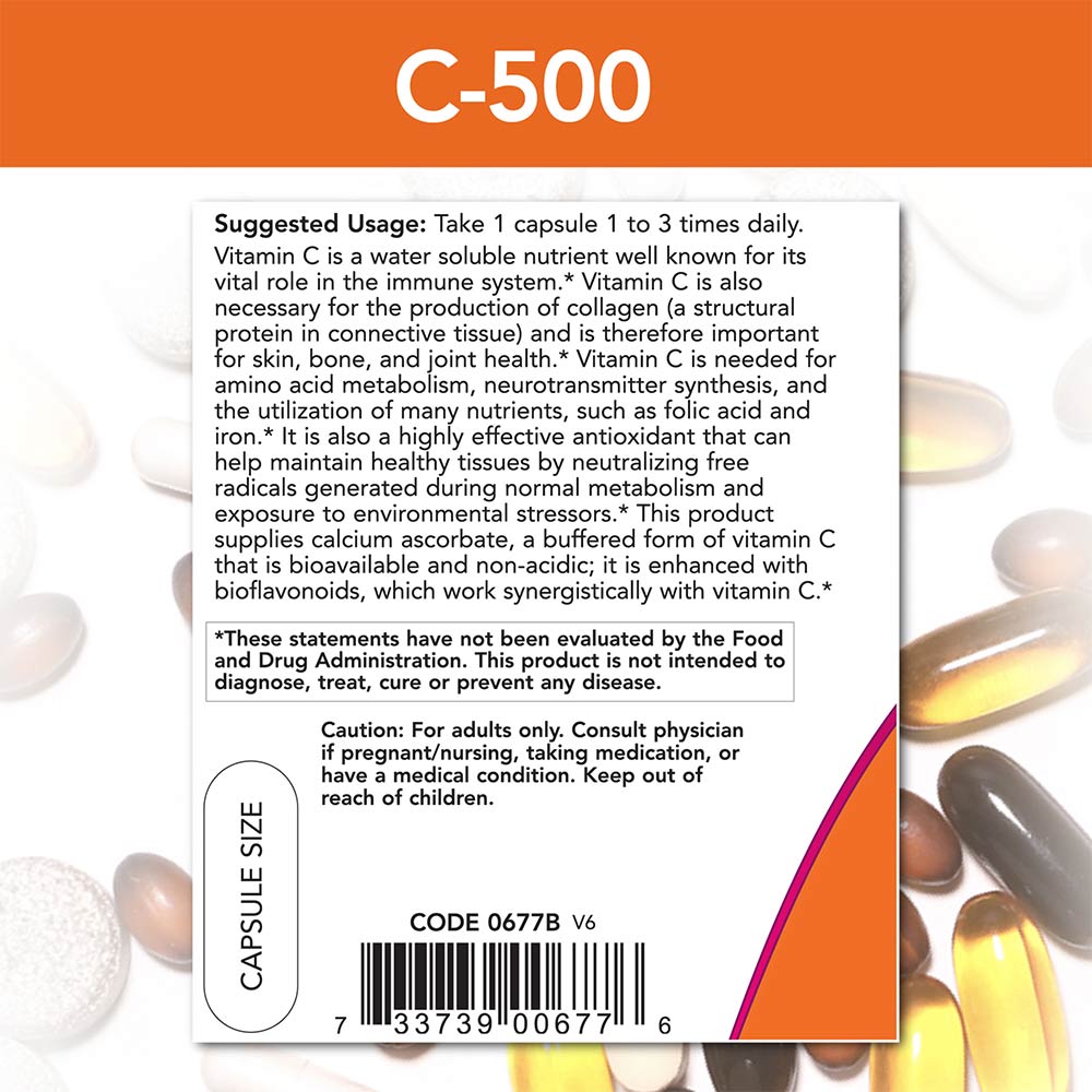 Vitamin C-500 Calcium Ascorbate ingredienslista