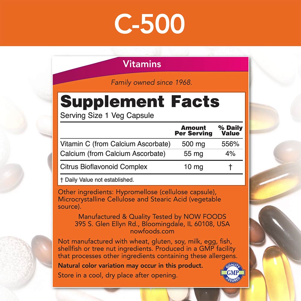 Vitamin C-500 Calcium Ascorbate näringsfakta