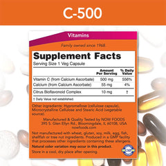 Vitamin C-500 Calcium Ascorbate näringsfakta