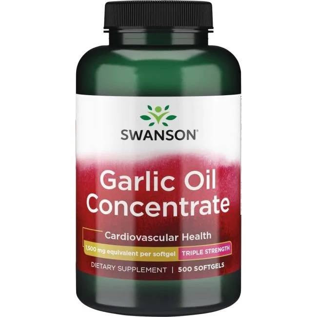 Swanson Garlic Oil Concentrate baksida