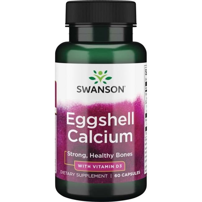 Äggskalkalk + Vitamin D3 baksida näringsfakta