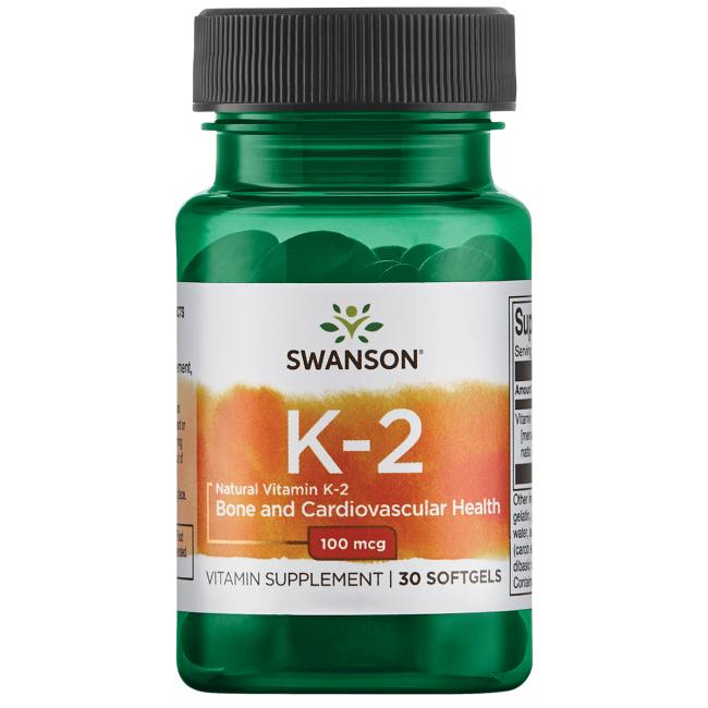 Vitamin K2 Natural 100 mcg baksida