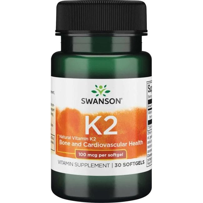 Swanson - Natural Vitamin K2 - 100mcg, 30 Sgels