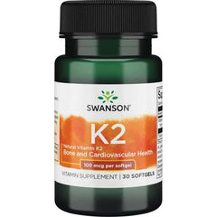 Swanson - Natural Vitamin K2 - 100mcg, 30 Sgels