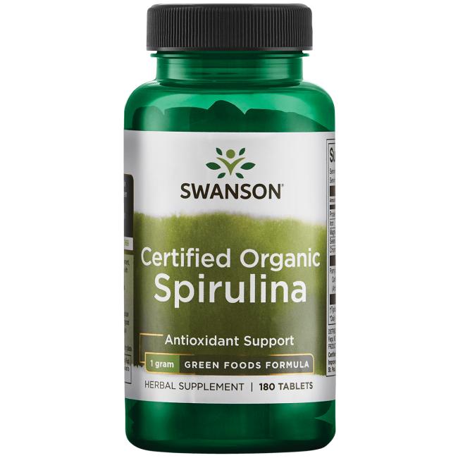 Swanson Spirulina baksida näringsfakta