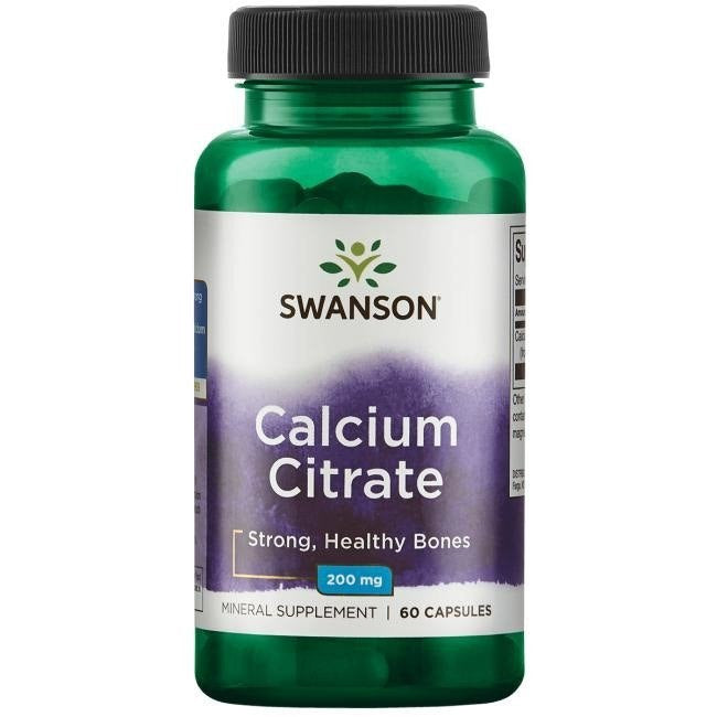 Swanson Calcium Citrate förpackning slutsida