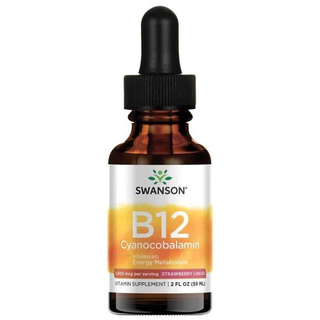 Swanson - Vitamin B12 Liquid (Strawberry - 30ml)