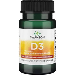 Vitamin D3 – 1000 IE näringsfakta-etikett