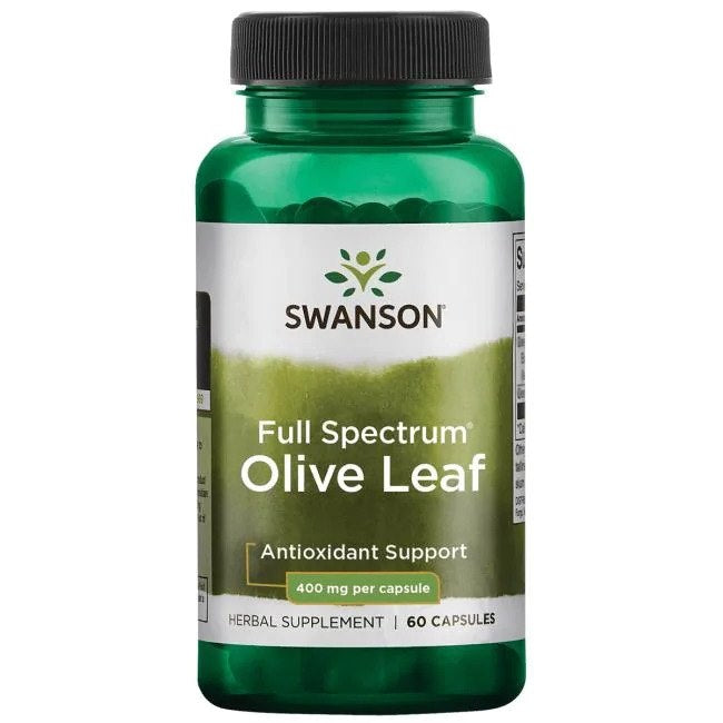 Swanson Full Spectrum Olive Leaf förpackning öppen