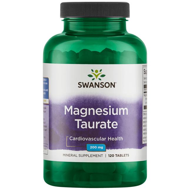 Swanson Magnesium Taurate 120 Tabs framsida