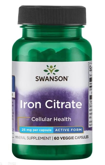 Swanson - Iron Citrate - 60 Vcaps