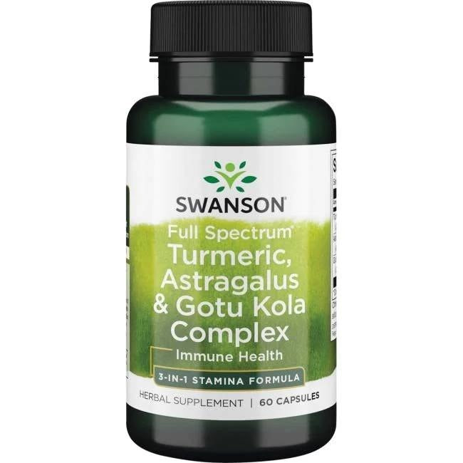 Turmeric, Astragalus & Gotu Kola Complex baksida näringsfakta