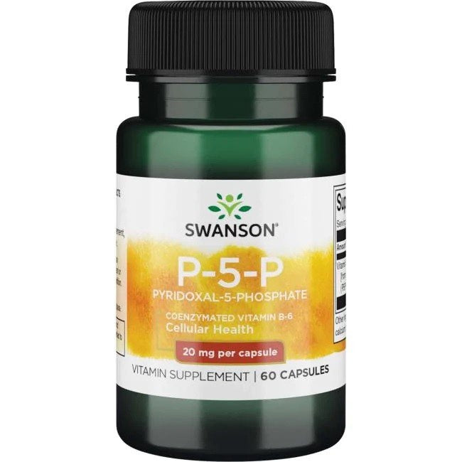 Swanson - Pyridoxal-5-Phosphate Vitamin B6 20mg - 60 Caps