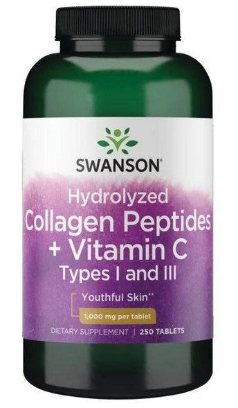 Swanson Hydrolyzed Collagen Peptides + Vitamin C framsida