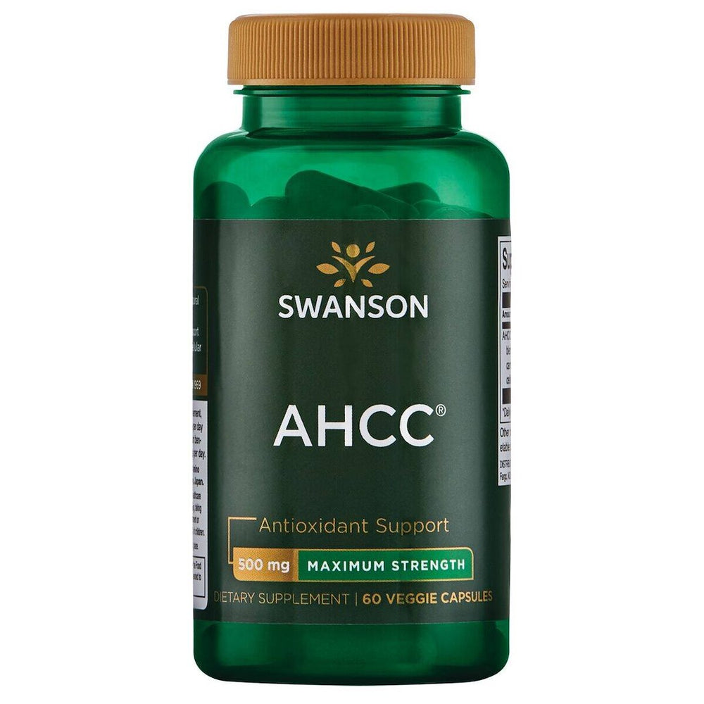 Swanson AHCC 60 Vcaps baksida näringsinformation