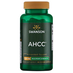 Swanson AHCC 60 Vcaps baksida näringsinformation