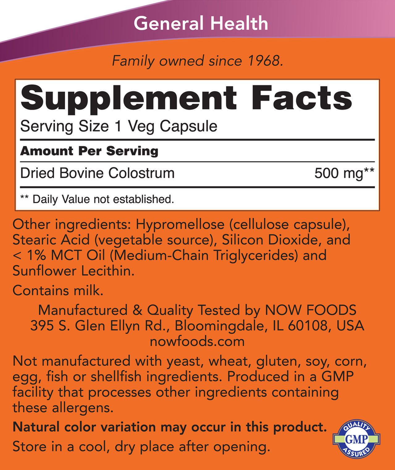 NOW Foods - Colostrum - Immune Support