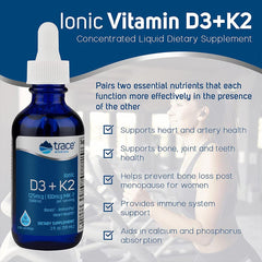 Trace Minerals - Ionic D3 + K2