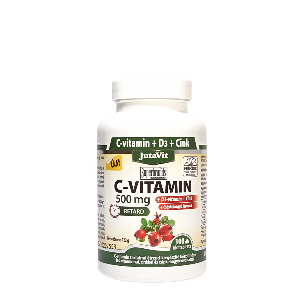 Jutavit Vitamin C 500mg + D3 + Zinc framsida