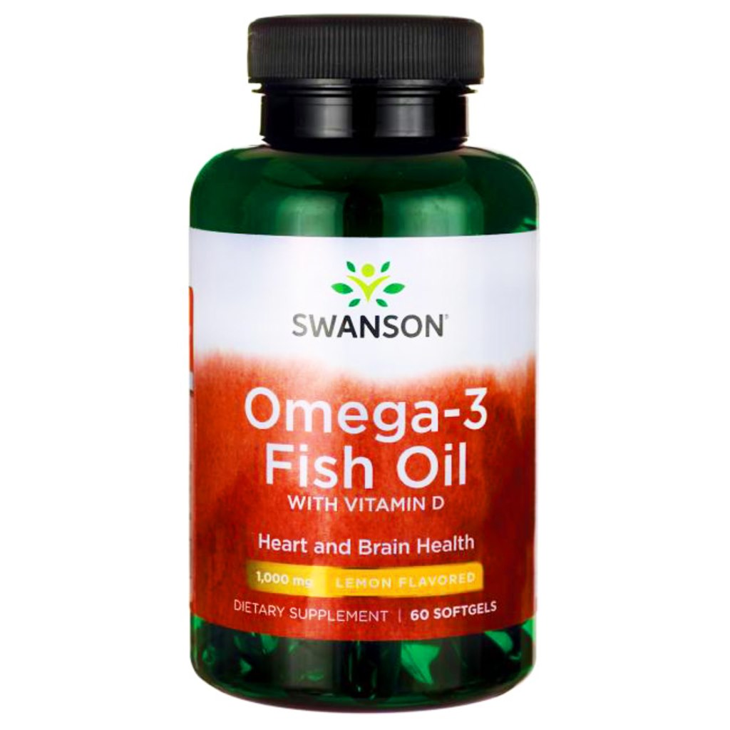 Swanson - Omega-3 Fish Oil With Vitamin D - 60 Sgels