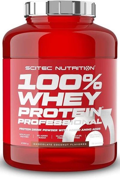 Scitec Nutrition 100% Whey Protein Professional in chocolate coconut flavor, optimal for muscle growth and maintenance.