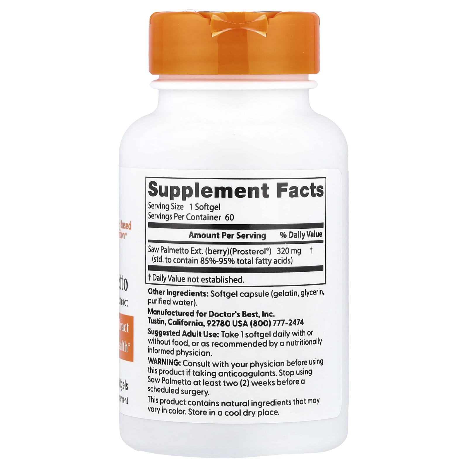 Doctor's Best - Saw Palmetto Standardized Extract